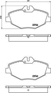 Brembo P 50 049 - Комплект спирачно феродо, дискови спирачки vvparts.bg