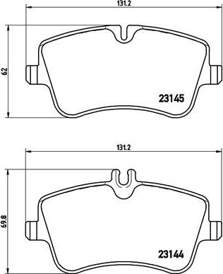 Brembo P 50 046 - Комплект спирачно феродо, дискови спирачки vvparts.bg