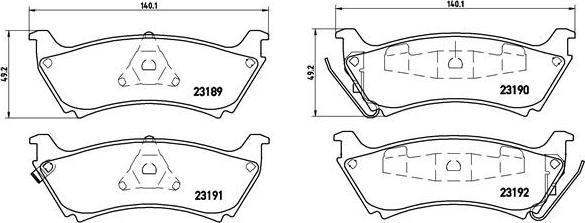 Brembo P 50 040 - Комплект спирачно феродо, дискови спирачки vvparts.bg