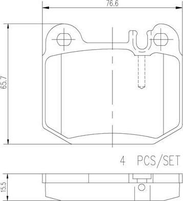 Brembo P50043N - Комплект спирачно феродо, дискови спирачки vvparts.bg