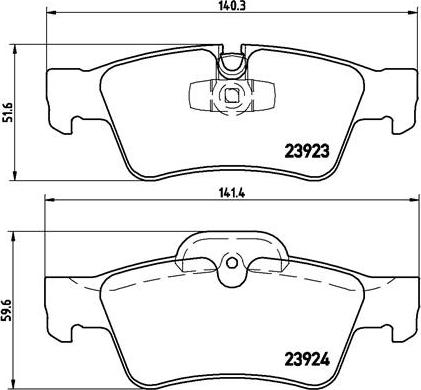 Brembo P 50 064 - Комплект спирачно феродо, дискови спирачки vvparts.bg