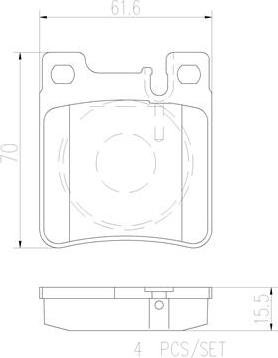 Brembo P50017N - Комплект спирачно феродо, дискови спирачки vvparts.bg