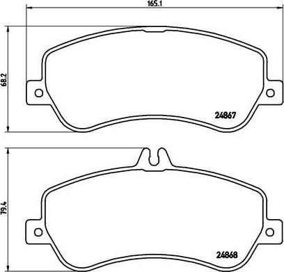 Brembo P 50 086 - Комплект спирачно феродо, дискови спирачки vvparts.bg