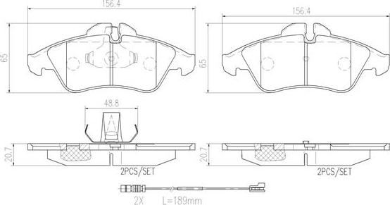 Brembo P50080N - Комплект спирачно феродо, дискови спирачки vvparts.bg