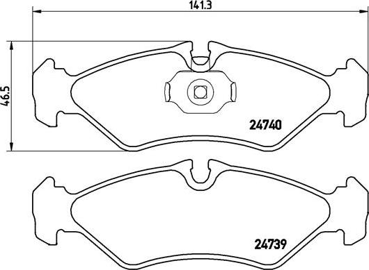 Brembo P 50 081 - Комплект спирачно феродо, дискови спирачки vvparts.bg