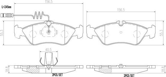 Brembo P50082N - Комплект спирачно феродо, дискови спирачки vvparts.bg