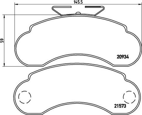 Brembo P 50 021 - Комплект спирачно феродо, дискови спирачки vvparts.bg