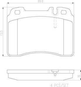 Brembo P50022N - Комплект спирачно феродо, дискови спирачки vvparts.bg