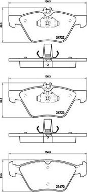 Brembo P 50 075 - Комплект спирачно феродо, дискови спирачки vvparts.bg