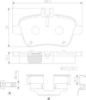 Brembo P50140N - Комплект спирачно феродо, дискови спирачки vvparts.bg