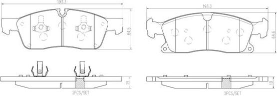 Brembo P50108N - Комплект спирачно феродо, дискови спирачки vvparts.bg