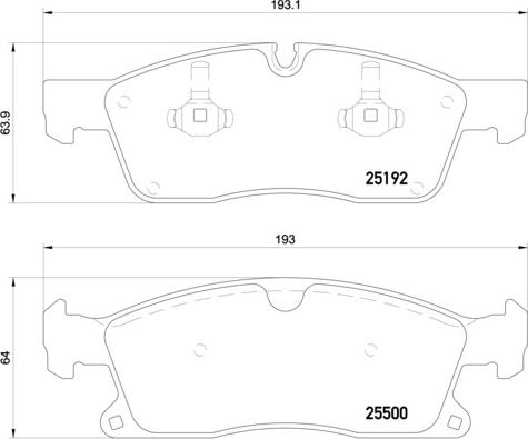 Brembo P 50 108 - Комплект спирачно феродо, дискови спирачки vvparts.bg