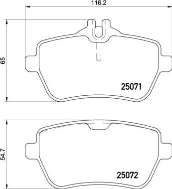 Brembo P 50 117 - Комплект спирачно феродо, дискови спирачки vvparts.bg