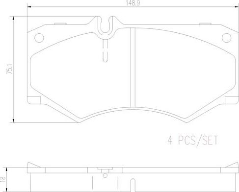 Brembo P50134N - Комплект спирачно феродо, дискови спирачки vvparts.bg