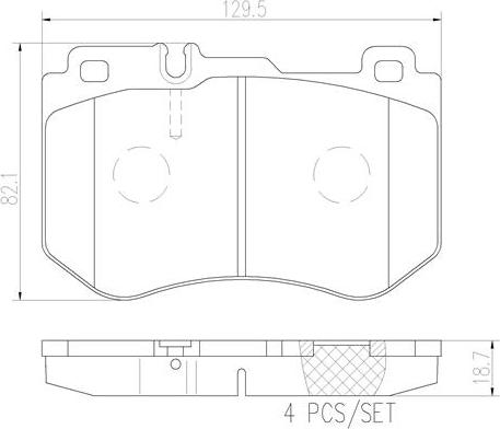 Brembo P50123N - Комплект спирачно феродо, дискови спирачки vvparts.bg