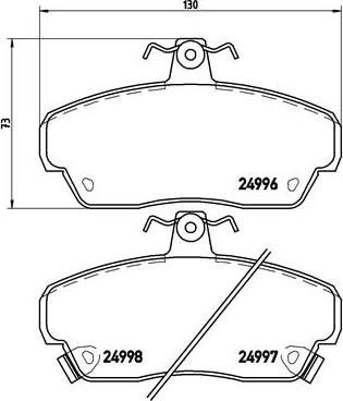 Brembo P 52 020 - Комплект спирачно феродо, дискови спирачки vvparts.bg