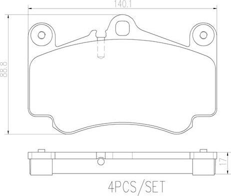 Brembo P65011N - Комплект спирачно феродо, дискови спирачки vvparts.bg