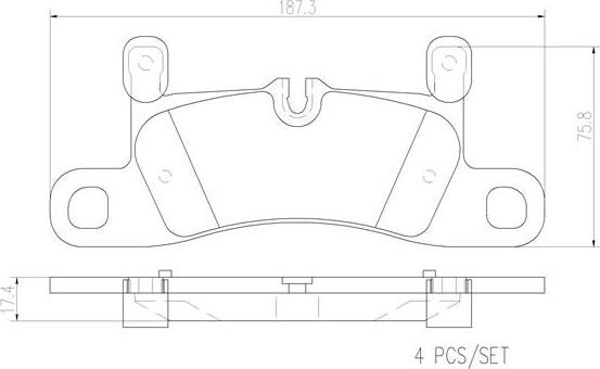 Brembo P65030N - Комплект спирачно феродо, дискови спирачки vvparts.bg