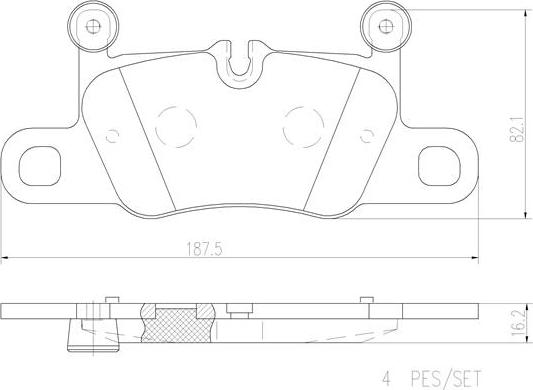 Brembo P65031N - Комплект спирачно феродо, дискови спирачки vvparts.bg