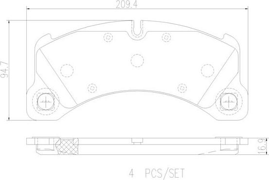 Brembo P65033N - Комплект спирачно феродо, дискови спирачки vvparts.bg