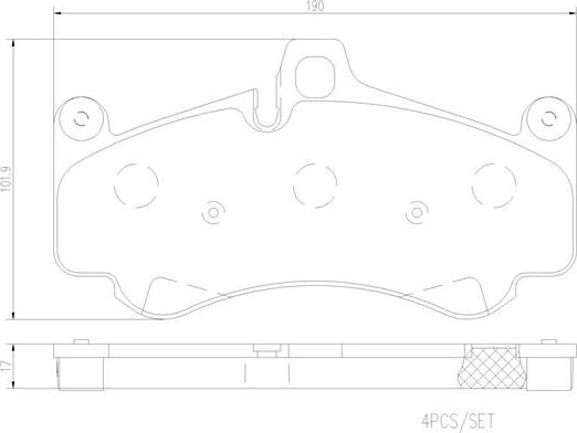 Brembo P65032N - Комплект спирачно феродо, дискови спирачки vvparts.bg