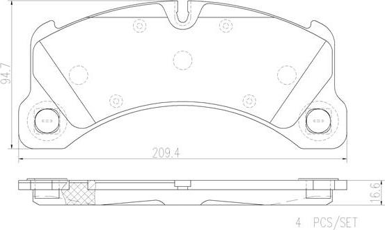 Brembo P65026N - Комплект спирачно феродо, дискови спирачки vvparts.bg