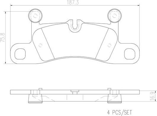 Brembo P65027N - Комплект спирачно феродо, дискови спирачки vvparts.bg