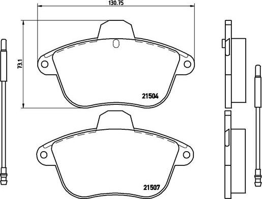 Brembo P 61 046 - Комплект спирачно феродо, дискови спирачки vvparts.bg