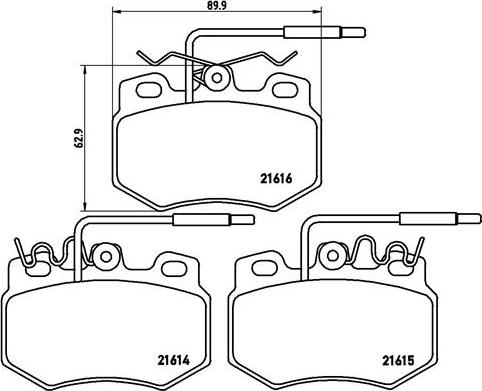 Brembo P 61 041 - Комплект спирачно феродо, дискови спирачки vvparts.bg