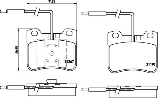 Brembo P 61 047 - Комплект спирачно феродо, дискови спирачки vvparts.bg