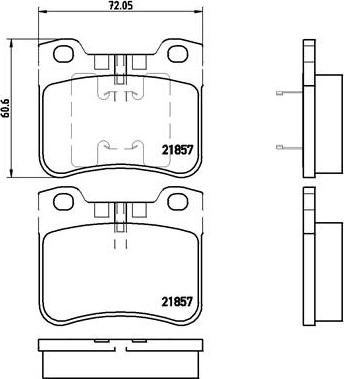 Brembo P 61 059 - Комплект спирачно феродо, дискови спирачки vvparts.bg