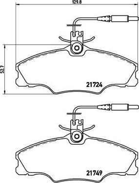 Brembo P 61 056 - Комплект спирачно феродо, дискови спирачки vvparts.bg