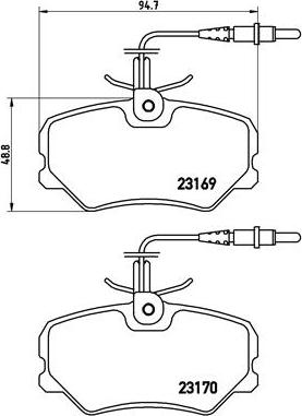 Brembo P 61 050 - Комплект спирачно феродо, дискови спирачки vvparts.bg