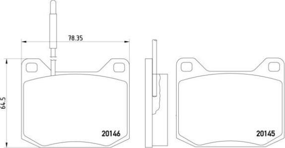 Brembo P 61 004 - Комплект спирачно феродо, дискови спирачки vvparts.bg