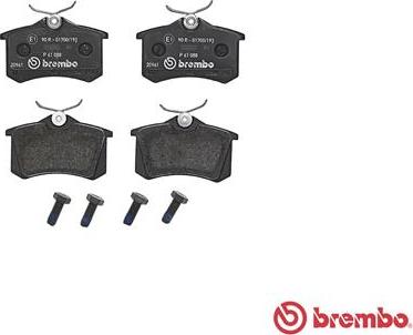 Brembo P 61 088 - Комплект спирачно феродо, дискови спирачки vvparts.bg