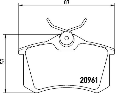 Brembo P 61 088 - Комплект спирачно феродо, дискови спирачки vvparts.bg