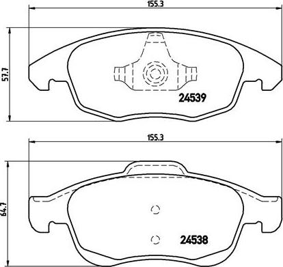 Brembo P 61 083 - Комплект спирачно феродо, дискови спирачки vvparts.bg