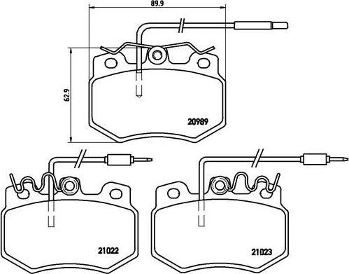 Brembo P 61 031 - Комплект спирачно феродо, дискови спирачки vvparts.bg