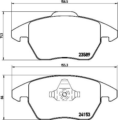 Brembo P 61 076X - Комплект спирачно феродо, дискови спирачки vvparts.bg