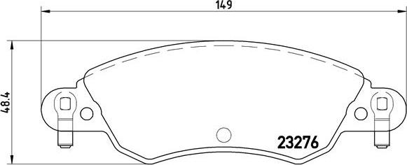 Brembo P 61 070 - Комплект спирачно феродо, дискови спирачки vvparts.bg