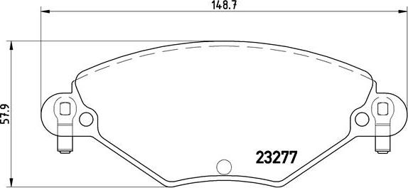 Brembo P 61 071 - Комплект спирачно феродо, дискови спирачки vvparts.bg