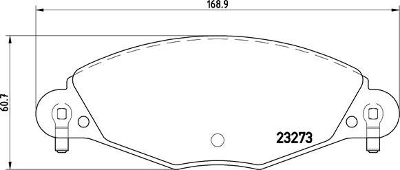 Brembo P 61 072 - Комплект спирачно феродо, дискови спирачки vvparts.bg