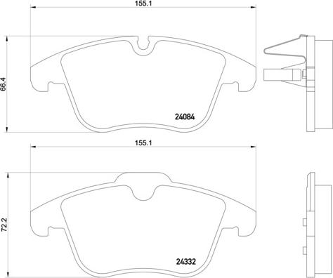 Brembo P 61 106X - Комплект спирачно феродо, дискови спирачки vvparts.bg