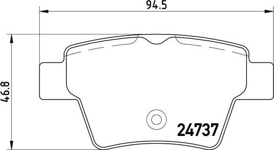 Brembo P 61 100 - Комплект спирачно феродо, дискови спирачки vvparts.bg