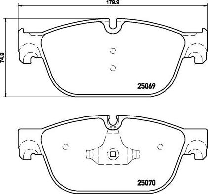 Brembo P 61 107 - Комплект спирачно феродо, дискови спирачки vvparts.bg