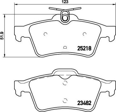 Brembo P61110N - Комплект спирачно феродо, дискови спирачки vvparts.bg