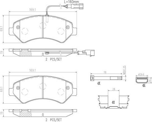 Brembo P61118N - Комплект спирачно феродо, дискови спирачки vvparts.bg