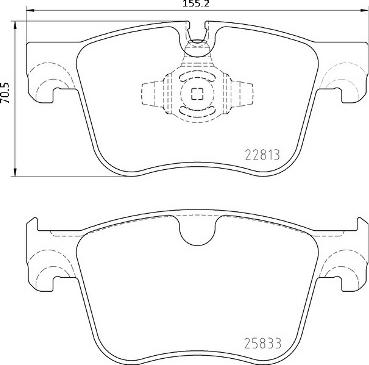 Brembo P 61 135X - Комплект спирачно феродо, дискови спирачки vvparts.bg