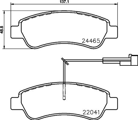 Brembo P 61 125 - Комплект спирачно феродо, дискови спирачки vvparts.bg