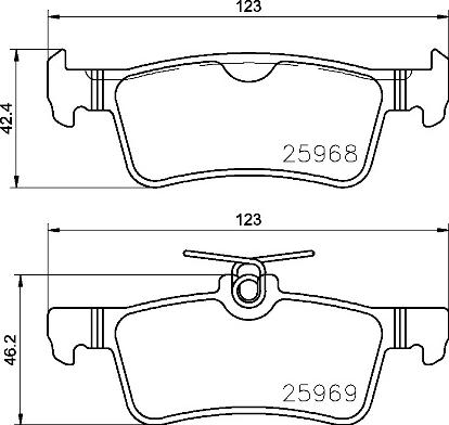 Brembo P 61 126 - Комплект спирачно феродо, дискови спирачки vvparts.bg